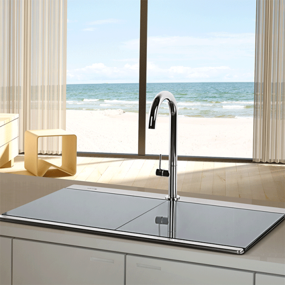 ΝΕΡΟΧΥΤΗΣ ΕΝΘΕΤΟΣ INOX (89,7X51) Iris 9320 BY APELL