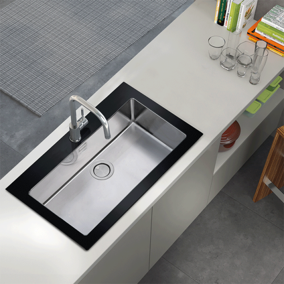 ΝΕΡΟΧΥΤΗΣ ΕΝΘΕΤΟΣ INOX (87X51) Pura 861 BY APELL