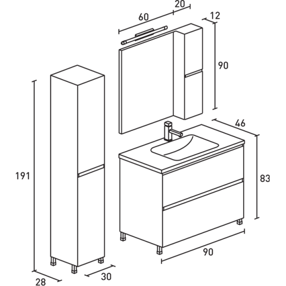 ΕΠΙΠΛΟ ΜΠΑΝΙΟ PROBAGNO Rodia 909A