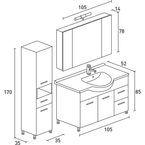 ΕΠΙΠΛΟ ΜΠΑΝΙΟΥ PROBAGNO Siros 630
