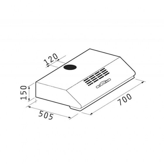 ΑΠΟΡΡΟΦΗΤΗΡΑΣ ΕΛΕΥΘΕΡΟΣ PYRAMIS ESSENTIAL 70cm ΜΕ 2 ΜΟΤΕΡ 065029702 ΚΑΦΕ