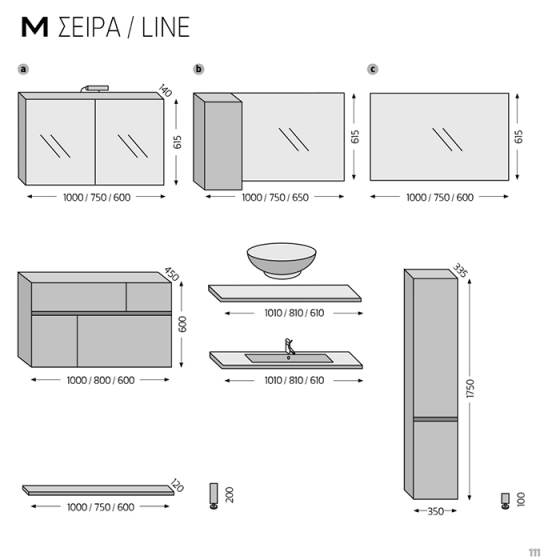 ΕΠΙΠΛΑ ΜΠΑΝΙΟΥ FURNIBATH ΣΕΙΡΑ M ΕΠΙΠΛΟ M2 ΛΑΚΑ ΜΑΤ 081