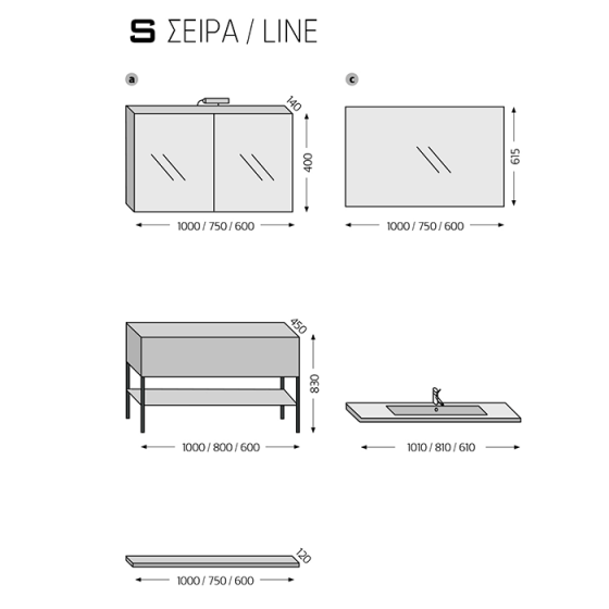 ΕΠΙΠΛΑ ΜΠΑΝΙΟΥ FURNIBATH ΣΕΙΡΑ S ΕΠΙΠΛΟ S2 ΛΑΚΑ ΜΑΤ 081