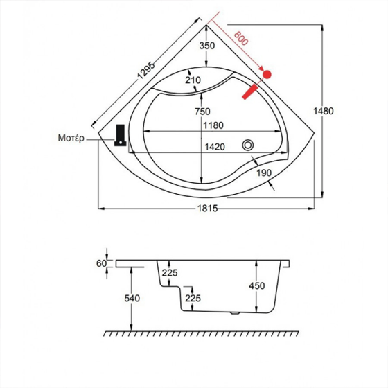 ΜΠΑΝΙΕΡΑ ΥΔΡΟΜΑΣΑΖ CARRONITE Carron Tranquility 130x130