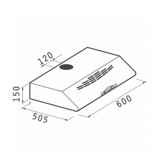 ΑΠΟΡΡΟΦΗΤΗΡΑΣ ΕΛΕΥΘΕΡΟΣ PYRAMIS ESSENTIAL 60cm ΜΕ 2 ΜΟΤΕΡ 065029302 