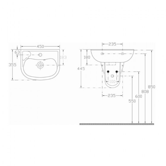 ΝΙΠΤΗΡΑΣ ΓΙΑ ΚΟΛΩΝΑ 45Χ35CM ISVEA ΤΗΛΟΣ ECE 10TP71045