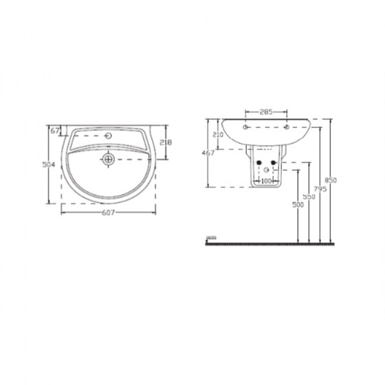 ΝΙΠΤΗΡΑΣ ΓΙΑ ΚΟΛΩΝΑ 60X50CM ISVEA ROSSA ECE 10ET60060