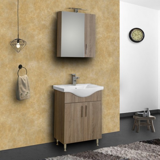 SET ΕΠΙΠΛΟ ΜΠΑΝΙΟΥ SIENA 65 SONOMA DARK