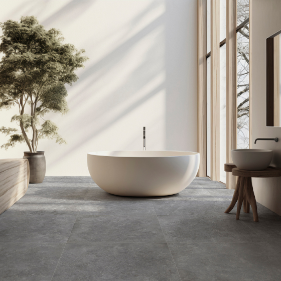 Shells Acero Keros Ceramica 80×80 ματ πορσελανάτο πλακάκι δαπέδου–τοίχου, rectificado και αντιπαγετικό.