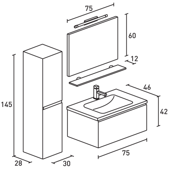 ΕΠΙΠΛΟ ΜΠΑΝΙΟΥ PROBAGNO Timea 907B