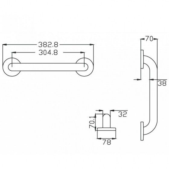 ΛΑΒΗ ΤΟΙΧΟΥ Ponte Giulio Inox G55-JAS-01