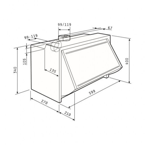 ΑΠΟΡΡΟΦΗΤΗΡΑΣ ΠΤΥΣΣΟΜΕΝΟΣ TURBO PYRAMIS 60cm 065023801