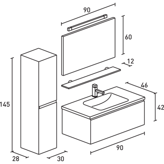 ΕΠΙΠΛΟ ΜΠΑΝΙΟ PROBAGNO Vatis 906B