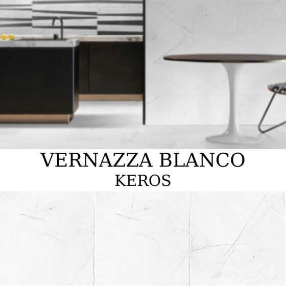 Πλακάκι Keros Vernazza Blanco τύπου μαρμάρου 59,6×59,6 ματ