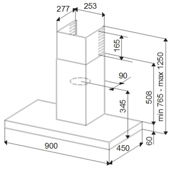 ΑΠΟΡΡΟΦΗΤΗΡΑΣ ΕΠΙΤΟΙΧΟΣ ZETA 90 INOX