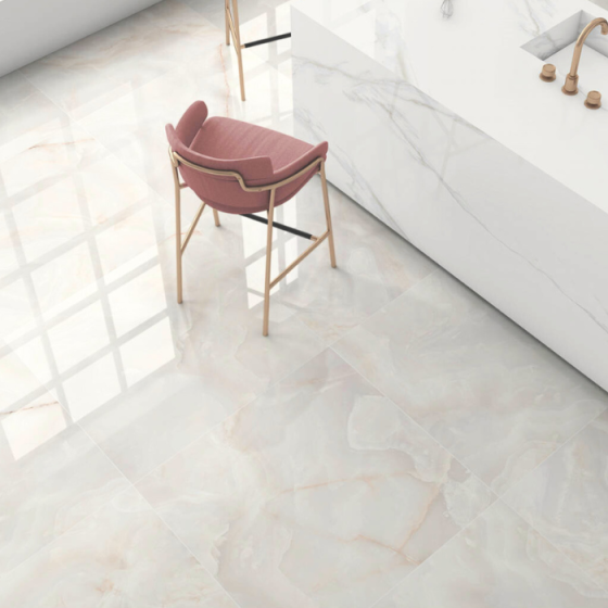 AGATA GRIS 80×80 – Γυαλιστερό πορσελανάτο πλακάκι Keros Ceramica