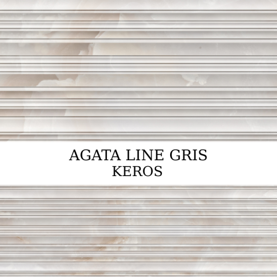 Διακοσμητικό πλακάκι Agata Lines Gris 30x90 με γραμμικό ανάγλυφο και γυαλιστερή μαρμάρινη όψη