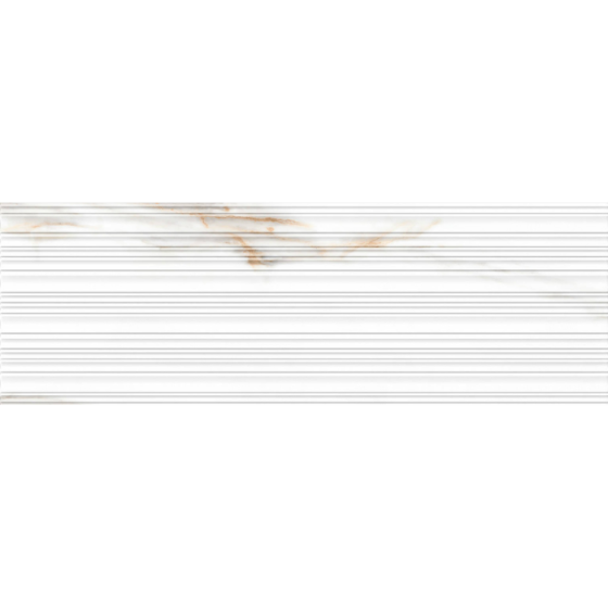 Ardenza Lines Brillo 30x90 λευκό γυαλιστερό ανάγλυφο πλακάκι τοίχου