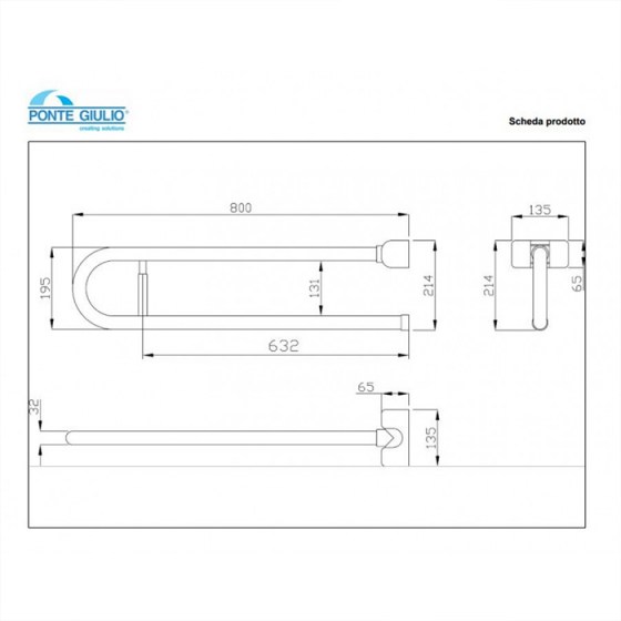 ΜΠΑΡΑ ΤΟΙΧΟΥ ΑΝΑΚΛΙΝΟΜΕΝΗ Ponte Giulio Paint 4BA-JCS-02