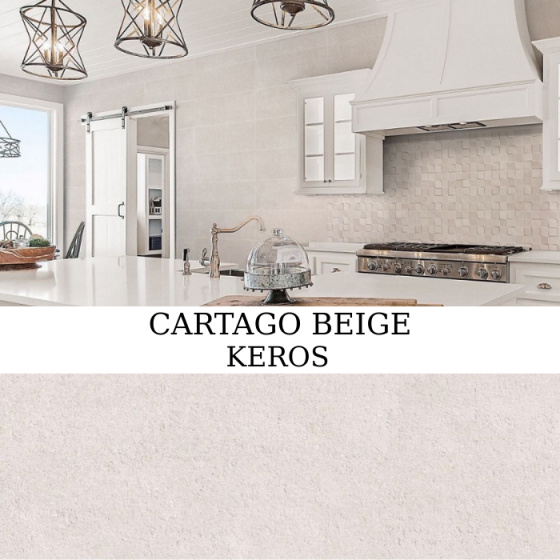 Πλακάκι τοίχου Keros Cartago Beige 25×75 ματ stone look