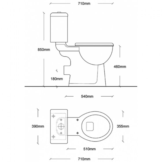 ΛΕΚΑΝΗ Χ/Π ΑΜΕΑ KERAFINA Set WC KT.0179