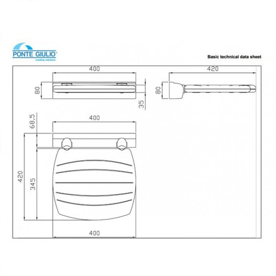 ΑΝΑΚΛΙΝΟΜΕΝΟ ΚΑΘΙΣΜΑ ΤΟΙΧΟΥ Ponte Giulio Paint 4FA-UHS-01