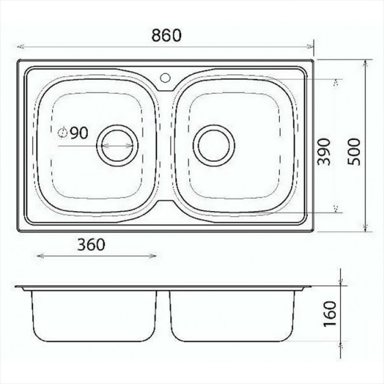 ΝΕΡΟΧΥΤΗΣ ΕΝΘΕΤΟΣ INOX (86X50) Valley 25286 BY FORTINOX