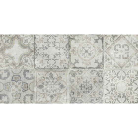 Kalina Decorado Gris 25x50 ματ πλακάκι τοίχου με διακοσμητικά σχέδια