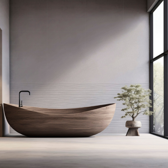 Keros Lustre Sea Gris 30×90 γυαλιστερό ανάγλυφο πλακάκι τοίχου metal look