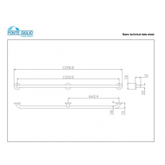 ΛΑΒΗ ΤΟΙΧΟΥ ΚΑΘΕΤΗ Ponte Giulio Inox G55-JAS-11