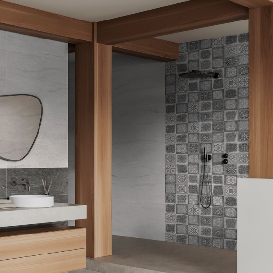 Keros MyStone Patchwork Gris 30×90 ματ διακοσμητικό πλακάκι τοίχου stone look patchwork