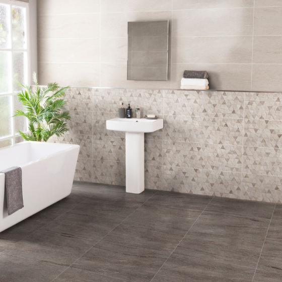 Keros MyStone Tri Beige 30×90 ματ πλακάκι τοίχου stone look τριπλή μπεζ απόχρωση