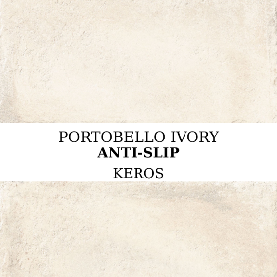 Πλακάκι Keros Portobello Ivory Anti-Slip 30×60 με ανάγλυφη ματ υφή
