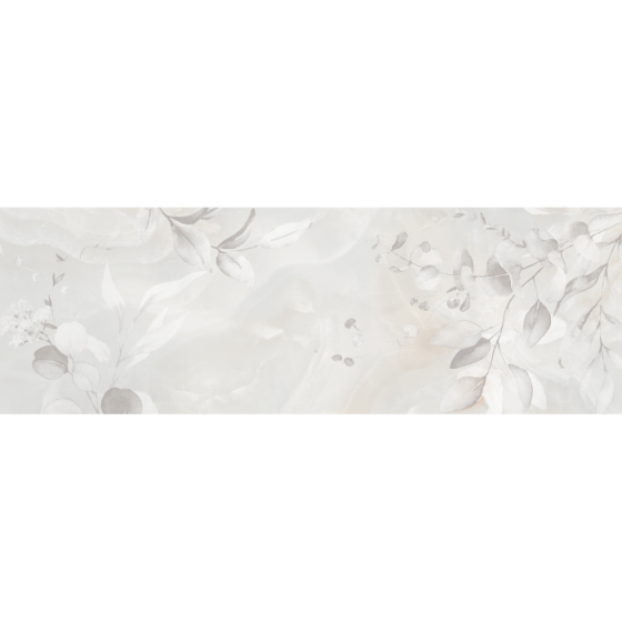 QUARTZ FLORAL GRIS 30x90 διακοσμητικό γκρι πλακίδιο floral