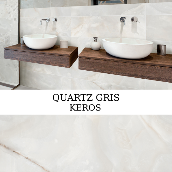 QUARTZ GRIS 30x90 γκρι μαρμάρινο ρεκτιφικάτο κεραμικό πλακίδιο τοίχου