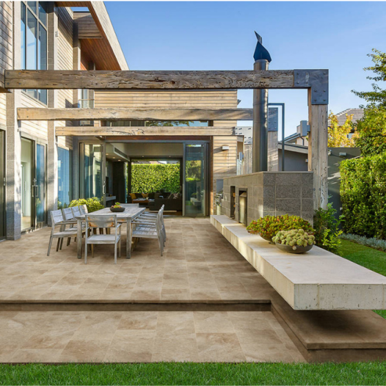 Πλακάκι Keros Redstone Crema Anti-Slip 30×60 με ματ σαγρέ όψη πέτρας