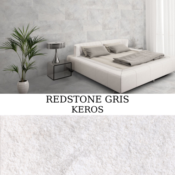 Πλακάκι Keros Redstone Gris 30×60 με ματ σαγρέ όψη πέτρας