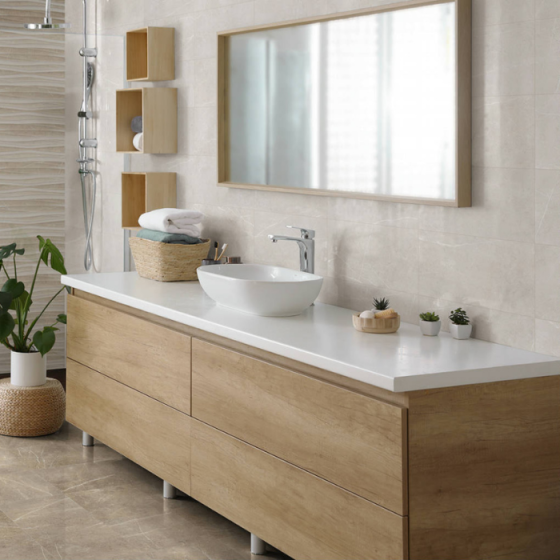 Saboya Beige 25x50 ματ πλακάκι τοίχου με πέτρινη υφή