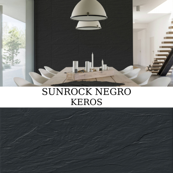 Keros Sunrock Negro 30×60 Πλακάκι δαπέδου πορσελανάτο γρανίτη