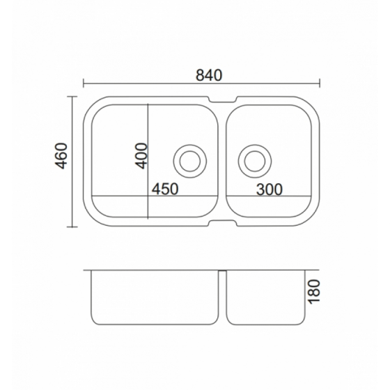 ΝΕΡΟΧΥΤΗΣ ΥΠΟΚΑΘΗΜΕΝΟΣ INOX (116X50) 8435 BY APELL