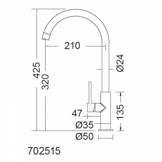 ΜΠΑΤΑΡΙΑ ΚΟΥΖΙΝΑΣ 702515 INOX BY Eurorama