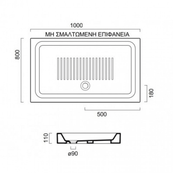 ΝΤΟΥΖΙΕΡΑ ΠΟΡΣΕΛΑΝΗΣ ΟΡΘΟΓΩΝΙΑ ΥΨΟΣ 11CM GSI BASIC 2991