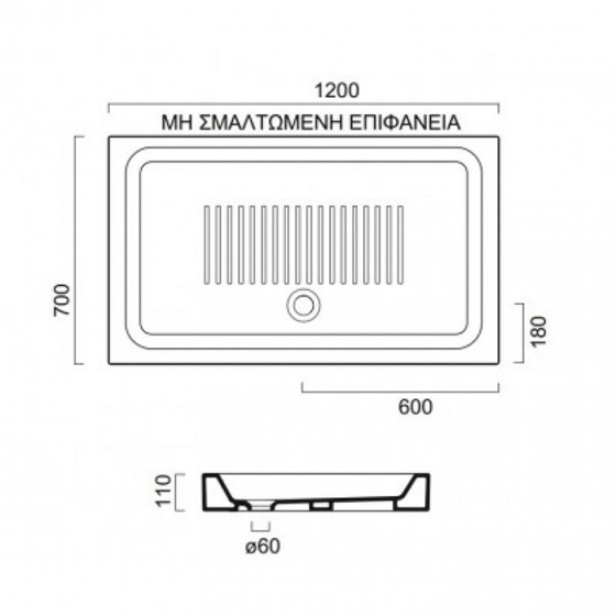 ΝΤΟΥΖΙΕΡΑ ΠΟΡΣΕΛΑΝΗΣ ΟΡΘΟΓΩΝΙΑ ΥΨΟΣ 11CM GSI BASIC 2991