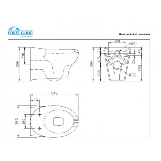 ΛΕΚΑΝΗ ΑΜΕΑ ΚΡΕΜΑΣΤΗ ΜΕ ΕΜΠΡΟΣΘΙΟ ΑΝΟΙΓΜΑ Ponte Giulio 130 Series B40-CAO-0226