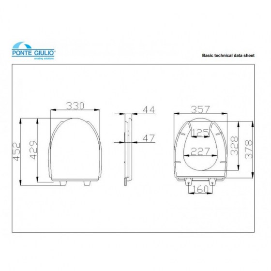 ΚΑΘΙΣΜΑ ΛΕΚΑΝΗΣ ΜΕ ΚΑΛΥΜΜΑ Ponte Giulio 130 Series B41-DEO-26