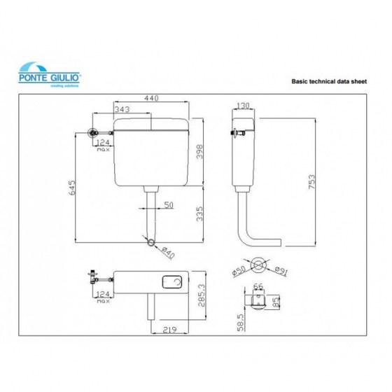 ΚΑΖΑΝΑΚΙ ΑΜΕΑ Ponte Giulio 130 Series H52-HJS-02