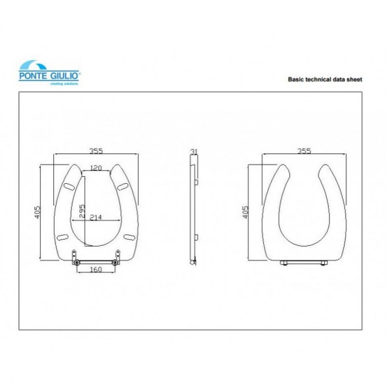 ΚΑΘΙΣΜΑ ΛΕΚΑΝΗΣ ΑΜΕΑ Ponte Giulio 130 Series B41-DEO-21