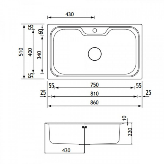 ΝΕΡΟΧΥΤΗΣ ΕΝΘΕΤΟΣ INOX (86X51) Criteria CR860 BY APELL