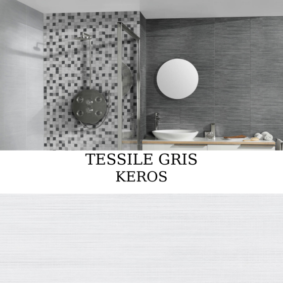 Γκρι πλακάκι τοίχου TESSILE GRIS 25x50 με γραμμική υφή