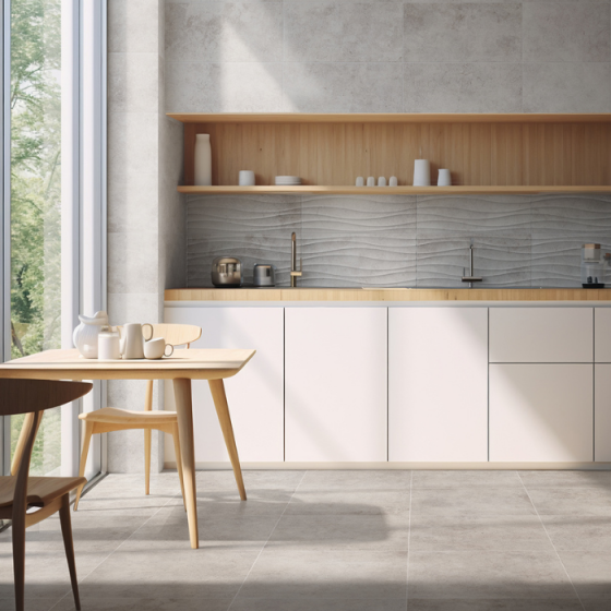 TEXEL WAVE GRIS 30x60 πλακάκι τοίχου σε γκρι stone look με Wave ανάγλυφο